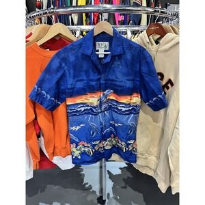 Vintage Ky's Hawaiian Button Down Made in Hawaii Beach Shirt Small